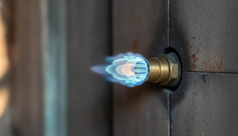 Une flamme de gaz naturel dans un four industriel, illustrant l'impact de la hausse du prix repère du gaz pour les entreprises.